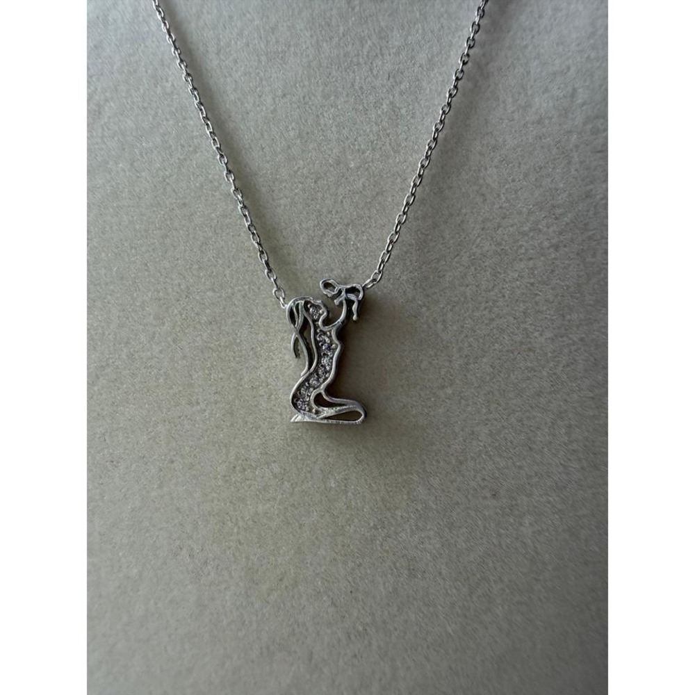 Mother and Child Pendant Necklace Silver Tone Crystal Accents Motherhood Jewelry - Picture 3 of 4